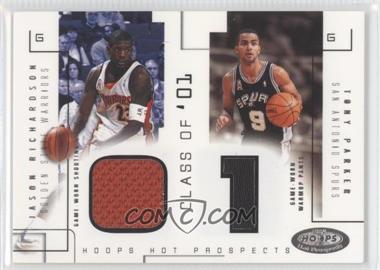 2002-03 Hoops Hot Prospects - Class Of Materials #JRTP - Jason Richardson, Tony Parker /375