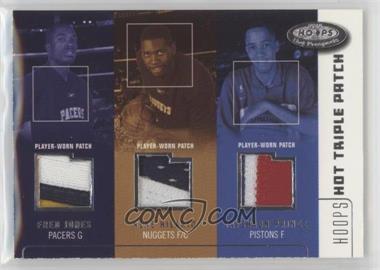 2002-03 Hoops Hot Prospects - Hot Triple Patch #TP-JHP - Fred Jones, Nene, Tayshaun Prince /75