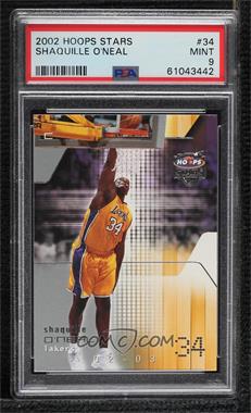 2002-03 NBA Hoops Stars - [Base] #34 - Shaquille O'Neal [PSA 9 MINT]
