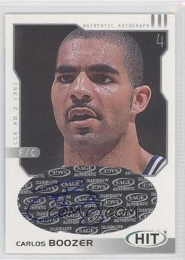 2002-03 SAGE Hit - [Base] - Silver Autographs #H4 - Carlos Boozer