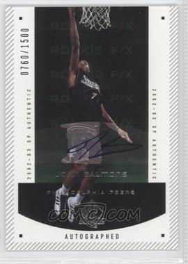 2002-03 SP Authentic - [Base] #166 - Autographed Rookie F/X - John Salmons /1500