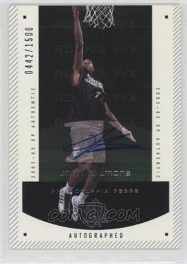 2002-03 SP Authentic - [Base] #166 - Autographed Rookie F/X - John Salmons /1500