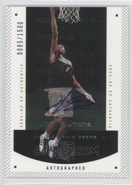 2002-03 SP Authentic - [Base] #166 - Autographed Rookie F/X - John Salmons /1500