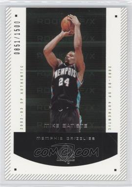 2002-03 SP Authentic - [Base] #198 - Rookie F/X - Mike Batiste /1500