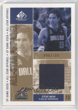 2002-03 SP Game Used Edition - All-Star Apparel - Gold #SN-AS - Steve Nash /100