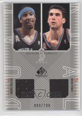 2002-03 SP Game Used Edition - Authentic Fabrics Dual #AM/CM-J - Chris Mihm, Andre Miller /100