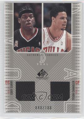 2002-03 SP Game Used Edition - Authentic Fabrics Dual #EC/TC-J - Eddy Curry, Tyson Chandler /100