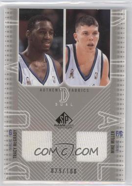 2002-03 SP Game Used Edition - Authentic Fabrics Dual #TM/MM-J - Tracy McGrady, Mike Miller /100