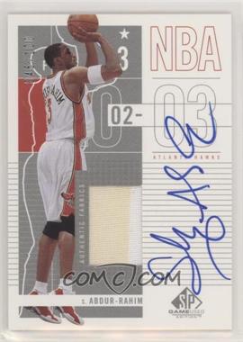2002-03 SP Game Used Edition - [Base] - Autograph Jersey #1 - Shareef Abdur-Rahim /100