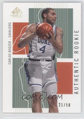 2002-03 SP Game Used Edition - [Base] - Gold #136 - Authentic Rookie - Carlos Boozer /50