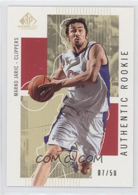 2002-03 SP Game Used Edition - [Base] - Gold #140 - Authentic Rookie - Marko Jaric /50