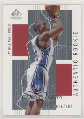 2002-03 SP Game Used Edition - [Base] #103 - Authentic Rookie - Jay Williams /900