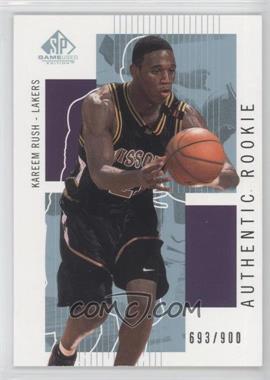 2002-03 SP Game Used Edition - [Base] #115 - Authentic Rookie - Kareem Rush /900