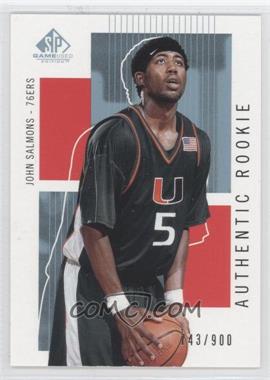 2002-03 SP Game Used Edition - [Base] #138 - Authentic Rookie - John Salmons /900