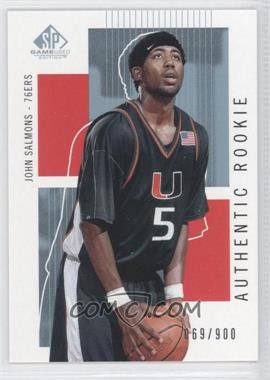 2002-03 SP Game Used Edition - [Base] #138 - Authentic Rookie - John Salmons /900