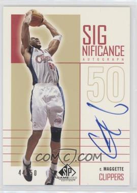 2002-03 SP Game Used Edition - SIGnificance - Gold #CM - Corey Maggette /50