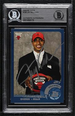 2002-03 Topps - [Base] #186 - Jay Williams [BAS BGS Authentic]
