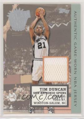 2002-03 Topps - Slam Duncan Jerseys #SD2 - Tim Duncan