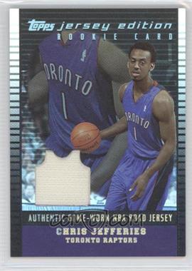 2002-03 Topps Jersey Edition - [Base] - Black #je CJ - Chris Jefferies /99