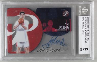 2002-03 Topps Pristine - Personal Endorsements #PE-YM - Yao Ming [BGS 9 MINT]