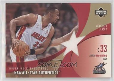 2002-03 Upper Deck - All-Star Authentics - Game-Used Jersey #AM-AJ - Alonzo Mourning