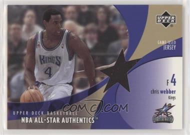 2002-03 Upper Deck - All-Star Authentics - Game-Used Jersey #CW-AJ - Chris Webber [EX to NM]