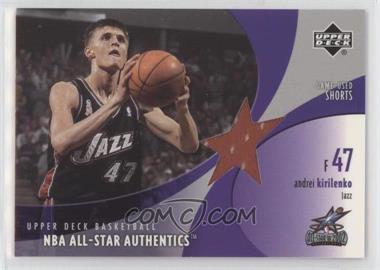 2002-03 Upper Deck - All-Star Authentics - Game-Used Shorts #AK-AS - Andrei Kirilenko