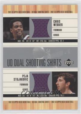 2002-03 Upper Deck - UD Dual Shooting Shirts #CW/PS-S - Chris Webber, Peja Stojakovic