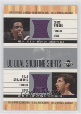 2002-03 Upper Deck - UD Dual Shooting Shirts #CW/PS-S - Chris Webber, Peja Stojakovic