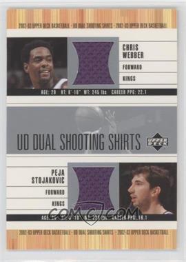 2002-03 Upper Deck - UD Dual Shooting Shirts #CW/PS-S - Chris Webber, Peja Stojakovic