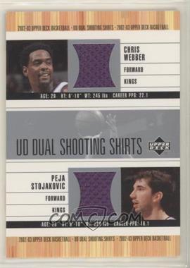 2002-03 Upper Deck - UD Dual Shooting Shirts #CW/PS-S - Chris Webber, Peja Stojakovic