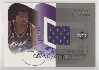 2002-03 Upper Deck - UD Game Jersey - Silver Autograph #AU-DS - DeShawn Stevenson /100