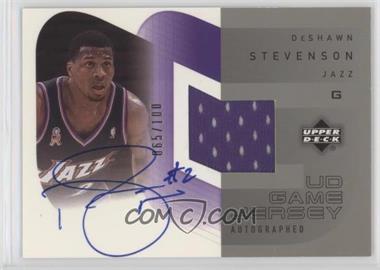 2002-03 Upper Deck - UD Game Jersey - Silver Autograph #AU-DS - DeShawn Stevenson /100