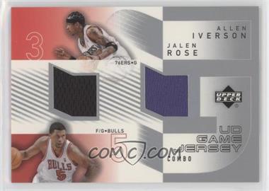 2002-03 Upper Deck - UD Game Jersey Combos #AI/JR - Allen Iverson, Jalen Rose