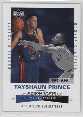 2002-03 Upper Deck Generations - [Base] #215 - Tayshaun Prince, Byron Scott /999