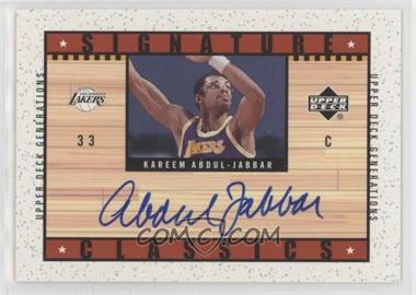 2002-03 Upper Deck Generations - Signature Classics #KA-S - Kareem Abdul-Jabbar