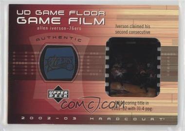 2002-03 Upper Deck Hardcourt - UD Game Floor Game Film #AI-FF - Allen Iverson