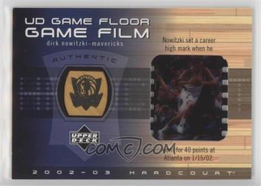 2002-03 Upper Deck Hardcourt - UD Game Floor Game Film #DN-FF - Dirk Nowitzki