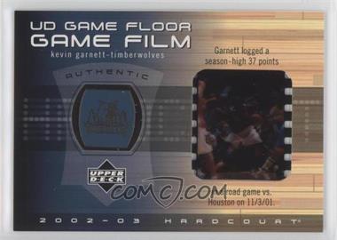 2002-03 Upper Deck Hardcourt - UD Game Floor Game Film #KG-FF - Kevin Garnett