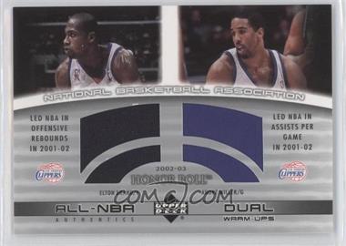 2002-03 Upper Deck Honor Roll - All-NBA Authentic Dual Warm-ups #EB/AM-W - Elton Brand, Andre Miller