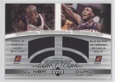 2002-03 Upper Deck Honor Roll - All-NBA Authentic Dual Warm-ups #SM/SM-W - Stephon Marbury, Shawn Marion