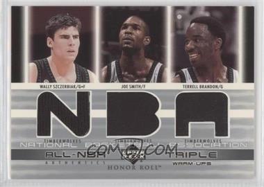 2002-03 Upper Deck Honor Roll - All-NBA Authentic Triple Warm-ups #WS/JS/TB - Wally Szczerbiak, Joe Smith, Terrell Brandon