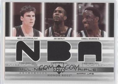 2002-03 Upper Deck Honor Roll - All-NBA Authentic Triple Warm-ups #WS/JS/TB - Wally Szczerbiak, Joe Smith, Terrell Brandon