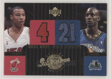 2002-03 Upper Deck Inspirations - [Base] #105 - Dual Game-Used Jerseys - Caron Butler, Kevin Garnett /325