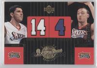 Dual Game-Used Jerseys - Keith Van Horn, Efthmios Rentzias #/1,500