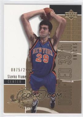 2002-03 Upper Deck Inspirations - [Base] #194 - 2003 Draft - Slavko Vranes /2999