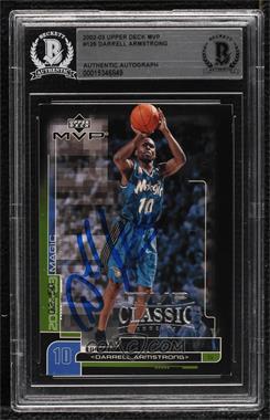 2002-03 Upper Deck MVP - [Base] - Black MVP Classic #126 - Darrell Armstrong /50 [BAS BGS Authentic]