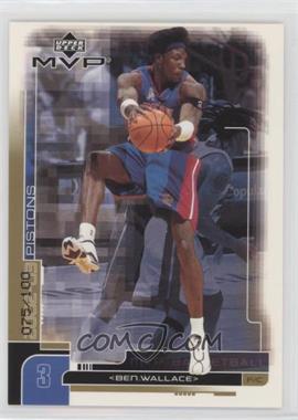 2002-03 Upper Deck MVP - [Base] - Gold #49 - Ben Wallace /100