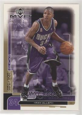 2002-03 Upper Deck MVP - [Base] - Gold #98 - Ray Allen /100