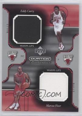 2002-03 Upper Deck Ovation - Authentics - Dual Warm-Ups #EC/MF - Eddy Curry, Marcus Fizer